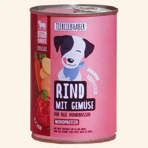 Lieblingsfutter Rind mit Gemüse