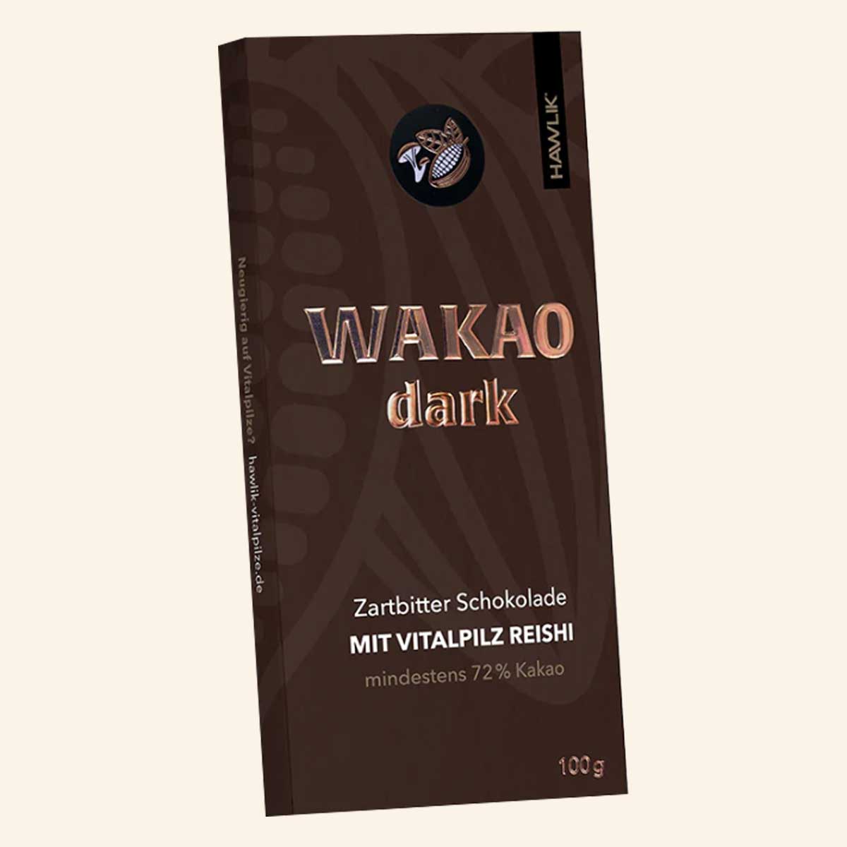 HAWLIK Zartbitter Schokolade mit Reishi Extrakt