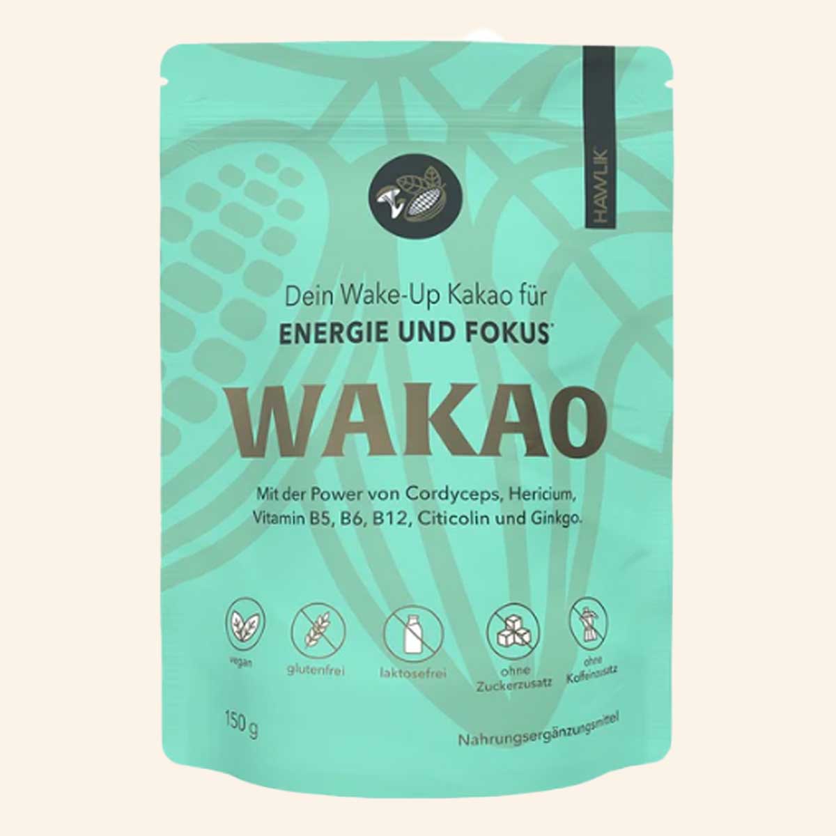 WAKAO Pilzkakao für Energie und Fokus