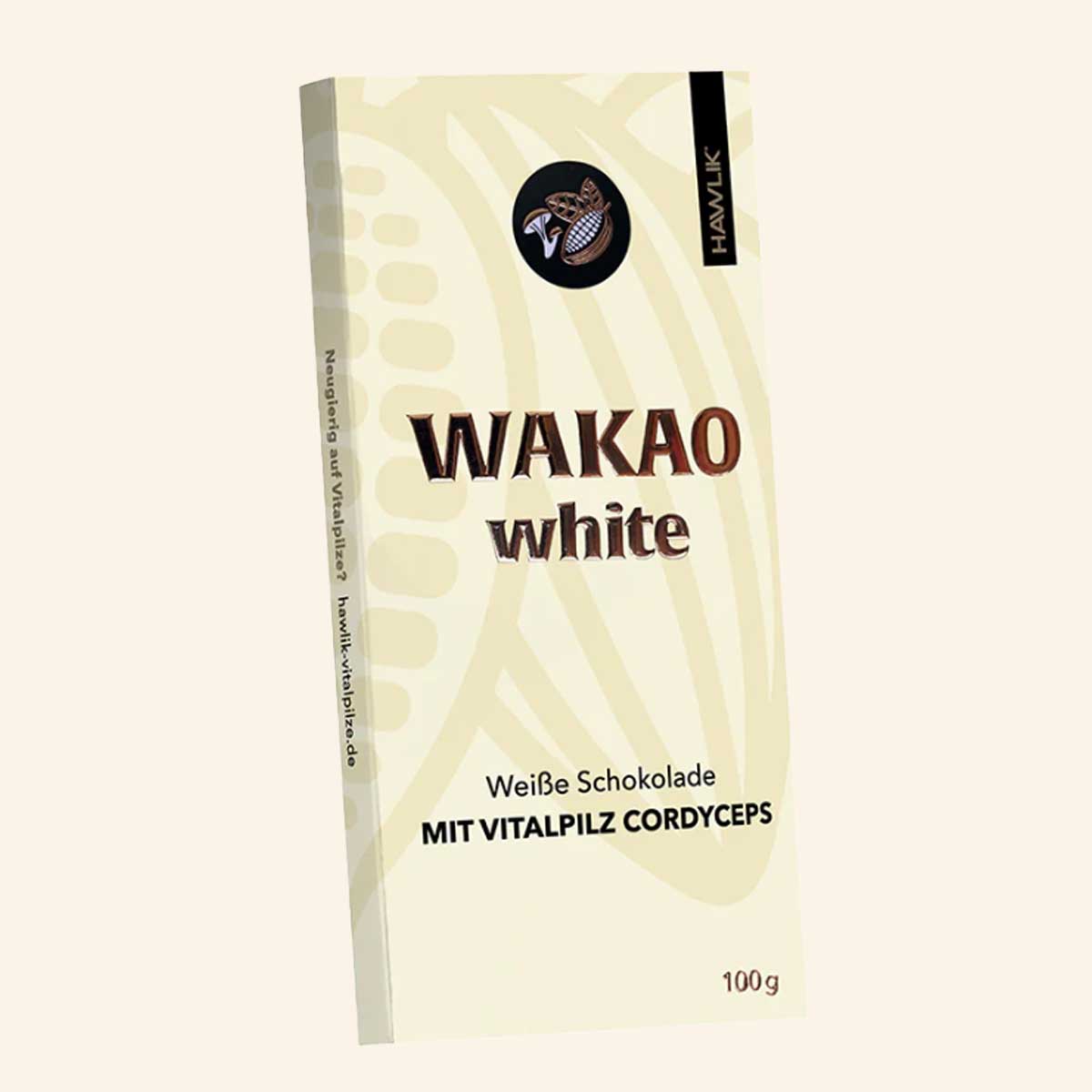 HAWLIK Weiße Schokolade mit Cordyceps Extrakt